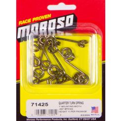 Moroso Quick Turn Fastener Spring 1 in Long 0.250 in Reach Set of 10