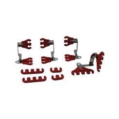 Moroso Spark Plug Wire Loom Super Loom Valve Cover Mount 7-9 mm Red / C