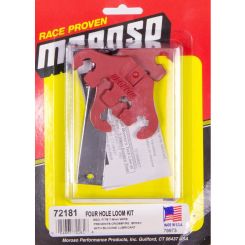 Moroso Spark Plug Wire Loom 4 Wire Valve Cover Mount 7-9 mm Red / Chrom