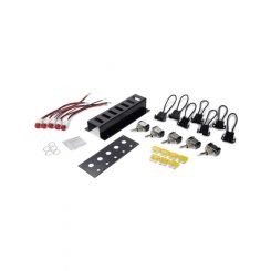 Moroso Switch Panel Dash Mount 5-1/2 x 2 in 5 Toggles Fused Indicator L