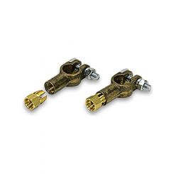 Moroso Battery Terminal - 2 Gauge - Top Post - Brass - Pair