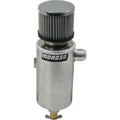 Moroso Breather Tank 3-1/8 in Diameter x 11-1/2 in Tall 12 AN Male Inle