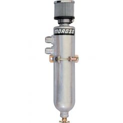 Moroso Breather Tank 3 in Diameter x 17-1/2 in Tall Dual 12 AN Male Inl
