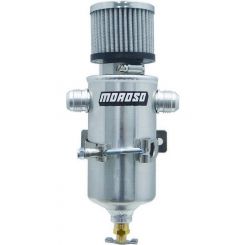 Moroso Breather Tank 3-1/8 in Diameter x 6-1/2 in Tall 12 AN Male Inlet