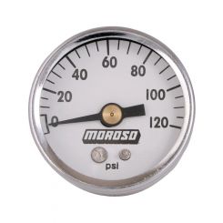 Moroso Oil Pressure Gauge 0-120 psi Mechanical Analog 1-1/2 in Diameter