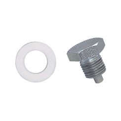 Moroso Drain Plug 1/2-20 in Thread 3/4 in Hex Head Nylon Washer Magneti