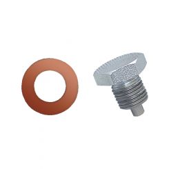 Moroso Drain Plug 1/2-20 in Thread 3/4 in Hex Head Copper Washer Magnet