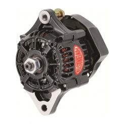 Powermaster Alternator Denso Style Race 75 amp 12V 1-Wire No Pulley Blac