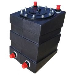 RCI Fuel Cell 1 gal 6 x 6 x 12 in Tall 8 AN Male Outlet 8 AN Male Vent