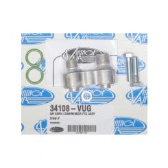 Vintage Air Compressor Adapter 2 Port 10 AN / 8 AN Male O-Ring Seal