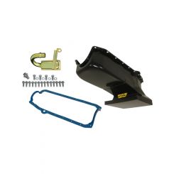 Weiand Oil Pan Wet Rear Sump 6.00 qts. Steel Black 8.125 in. Depth Pic