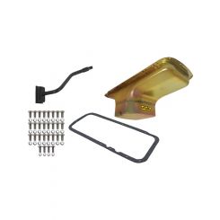 Weiand Engine Oil Pan Kit Fabricated Center Sump 7 qt 7 in Deep Gaske