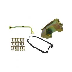 Weiand Engine Oil Pan Kit Fabricated Rear Sump 7 qt 6 in Deep Gasket