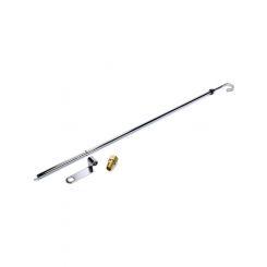 Weiand Engine Oil Dipstick Solid Tube Pan Mount Steel Chrome Small Bl