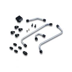 Weiand Carburetor Fuel Line 8 AN Single Male Inlet 7/8-20 in Dual Outlet