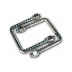 ARK U-Bolt 4" X 2" with Nuts Spring Washers 100mm X 50mm Zinc Pack of 2