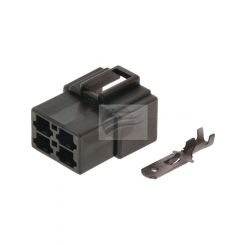 Jaylec Pack 10 Qc Connector Housing & Terminals Male 4 Way Black