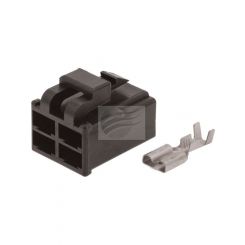 Jaylec Pack 10 Qc Connector Housing & Terminals Female 4 Way Black