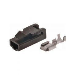 Jaylec Pack 10 Qc Connector Housing & Terminals Female 1 Way Black
