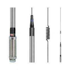 GME Antenna 86cm Elevated Feed Base, Spring & Black Whip Set (4.5Dbi