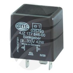 Hella LED Flasher Relay 9 -33V 3 Pin 90 +/- 30Fpm On Load 1 -42Watt