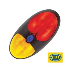 Hella LED Red/Amber Side Marker Lamp 9-33V Surface Mount 2.5M Cable Clear