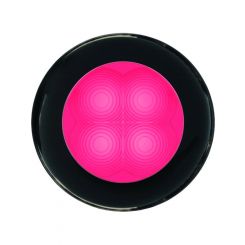 Hella Round LED Courtesy Lamp 24V Deep Red Illum Flush Mount
