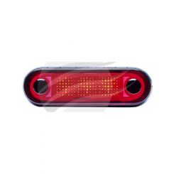 Hella Red Courtesy Lamp 12V Narrow Rim Surface Mount 130mm Cable Red