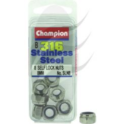 Champion 8mm Self Locking Nuts 316