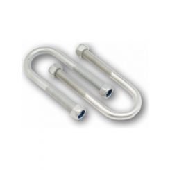 ARK U-Bolt 39mm For 39mm Round Axle 120mm Long with Nyloc Nuts Galvanised