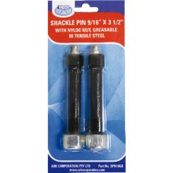 ARK Shackle Pin Bolt 5/8" X 3-1/2" with Nyloc Nut Blister Pack of 2