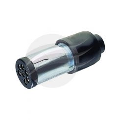 Britax 7 Pin Small Round Trailer Plug Metal [ref Narva 82131BL]