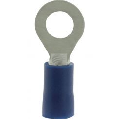 Jaylec Pack 10 Ring Terminal 5mm Insul Pvc Std Crimp Blue Use Te1205Bl