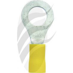 Jaylec Pck 50 Ring Terminal 8mm Insul Pvc Copper Sleeve Yellow