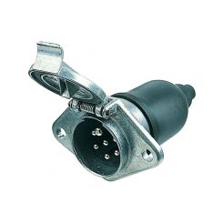 Hella 7 Pin Heavy Duty Trailer Socket Din Iso Metal