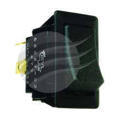 Cole Hersee Rocker Switch Off/Mom On 25Amp 12/24V Spst 2 Blade Terminals