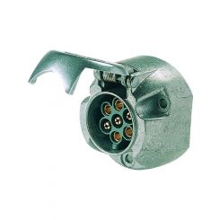 Hella Trailer Socket 7 Pin Lge Round Metal