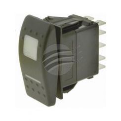 Carling Switch Rocker Illum 12V Mom. On/Off/On D/Pole R302-24Rr