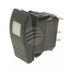 Carling Rocker Switch On/Off Red Illum 12V 20Amp Spst 4 Blade Terminal
