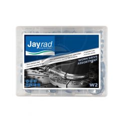 Jayrad Hose Clamp 9mm Band Semi S/S Assortment 140 Pce 8 Sizes W2