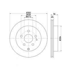 Bremtec Euro-Line Disc Brake Rotor (Single) 302mm