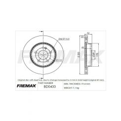 Fremax Brake Disc Rear Pair