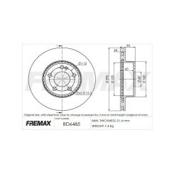Fremax Brake Disc Front Pair Mercedes C200 W205