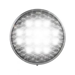 Autolamps Clear LED Rear Reverse Lamp 12V Surface Mount 80mm Round Pck