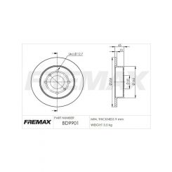 Fremax Brake Disc Rear Pair