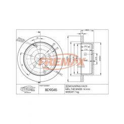 Fremax Brake Disc Rear Each