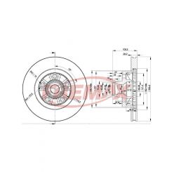 Fremax Brake Disc Front Each Includes Bearing