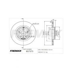 Fremax Brake Disc Rear Pair