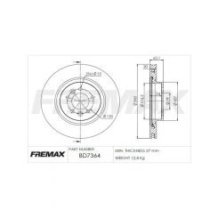 Fremax Brake Disc Front Each