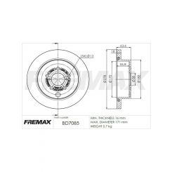 Fremax Brake Disc Rear Pair